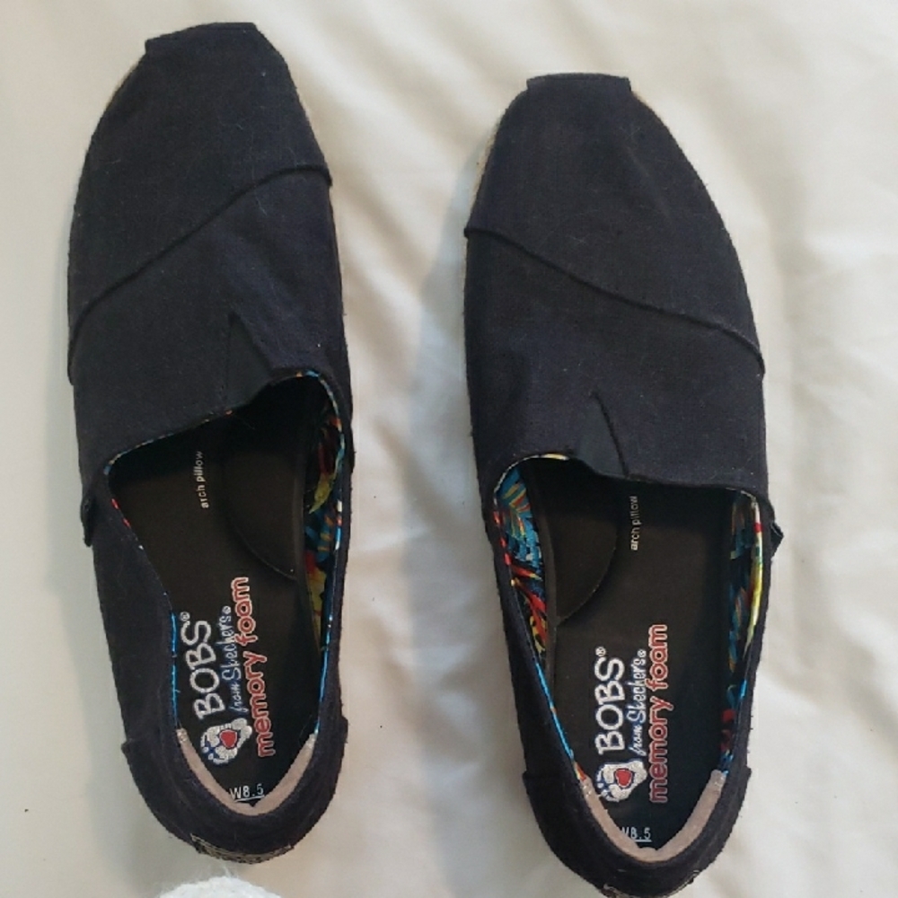 BOBS Black Slip-On Shoes